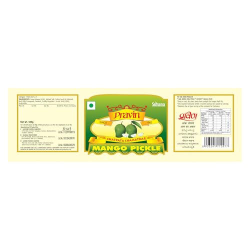 Pravin Mango Pickle/Achar 500g Jar
