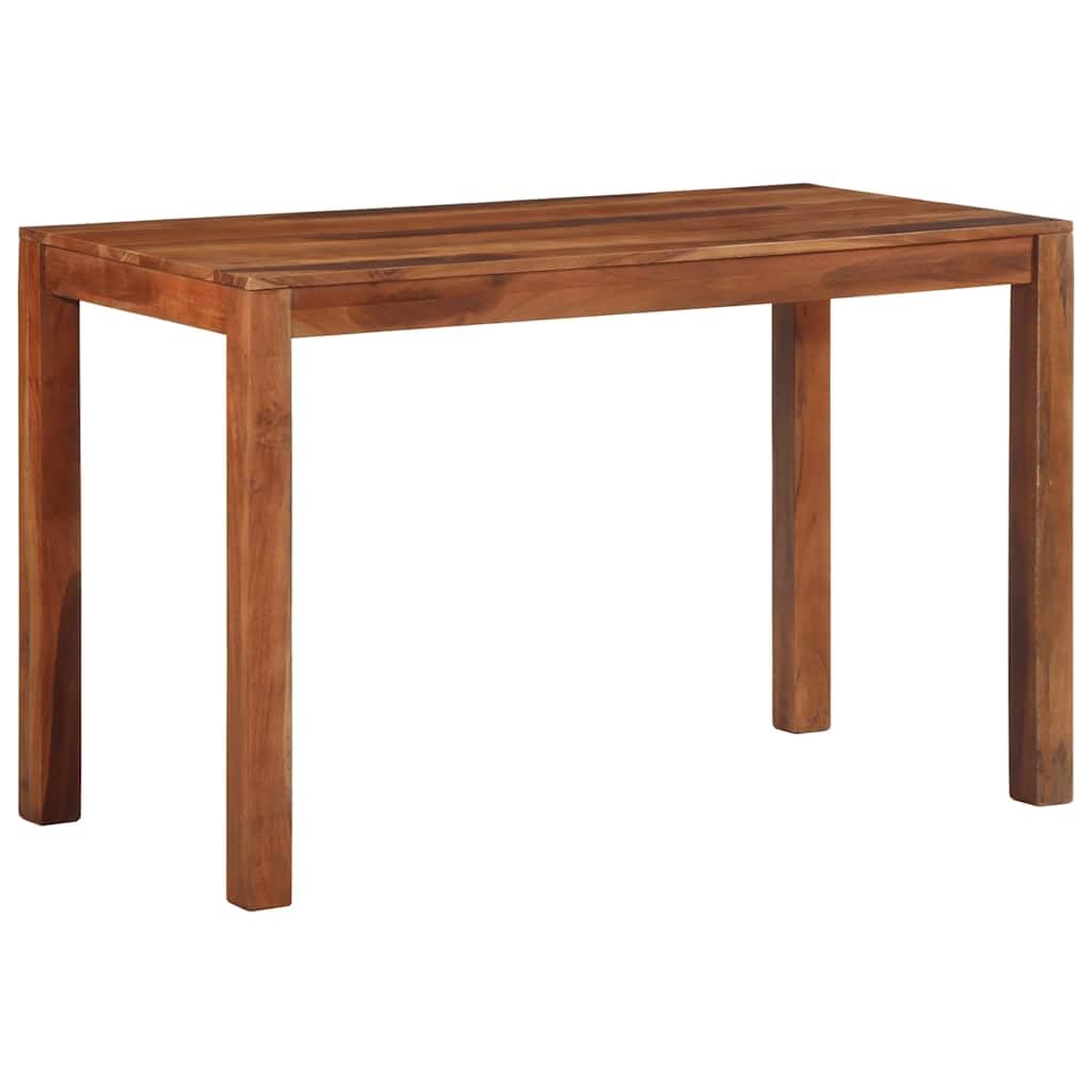 Tavolo da Pranzo 120x60x76 cm in Legno Massello di Acacia | Mobile rettangolare in legno di acacia con finitura ambra per sala da pranzo e cucina, ideale per 4 persone.
