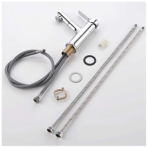 Grifo de baño solucionador de espacio con rociador extractor flexible 5