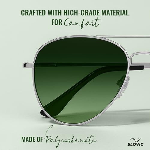 Image of SLOVIC Sunglasses for Men Stylist | UV Protection Goggles for Man | Lightweight & Durable Polycarbonate Material | Unisex Gift for Man & Women | Mens Fashion Sunglasses