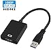 Produktbild LIDEDE USB-zu-HDMI-Adapter, USB 3.0 auf HDMI Full HD 1080P (Stecker auf Buchse), Video- und Audio-Multidisplay-Konverter, kompatibel mit Windows 7/8/10 (kein Mac und Vista) (Black)