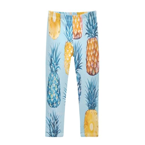 Bolaz Toddler Girls Leggings Printed Yoga Pants Leggings Watercolor Pineapple for Kids