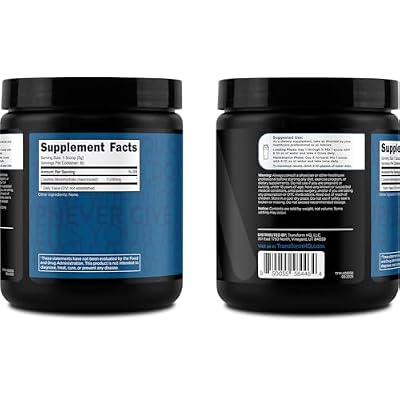 TransformHQ Creatine Monohydrate Powder (60 Servings) Unflavored - 5000mg Per Serving