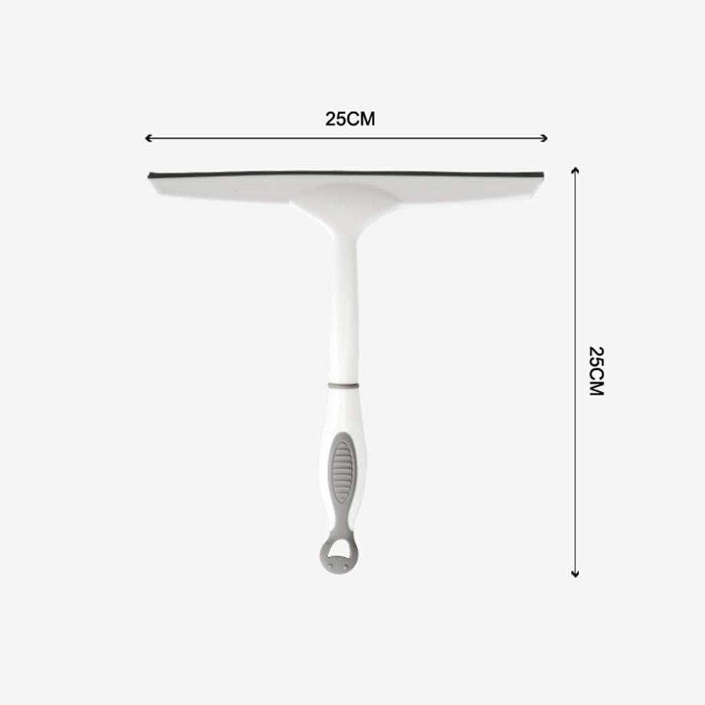 Window Scraper，Rubber Squeegees Glass Wiper Streak Free Handheld Squeegee Cleaner Silicone Blade Hanging Hole