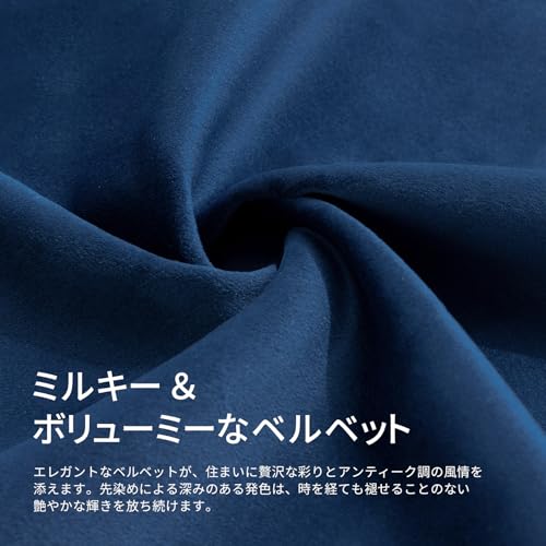 Image of Phantoscope Pack of 2 Velvet Decorative Throw Pillow Covers Soft Solid Square Cushion Case for Couch Navy Blue 18 x 18 inches 45 x 45 cm