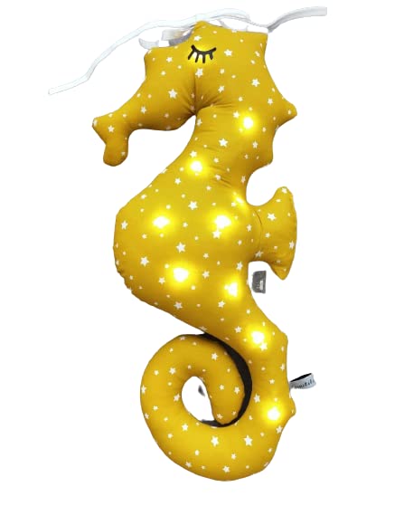 Veilleuse bébé hippocame moutarde étoilée idée cadeau de naissance liste