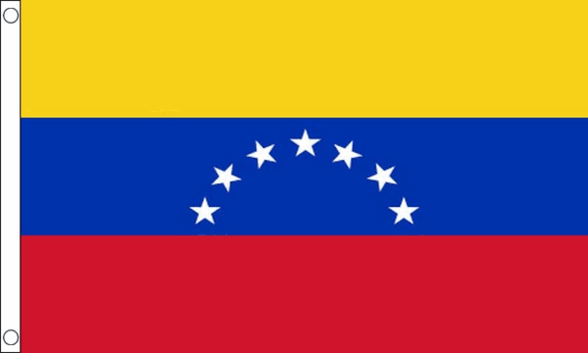 AZ FLAG - Venezuela Old Flag - 2x3 Ft - 100D Polyester Former Venezuelan Banner with Two Metal Grommets - Fade Resistant - Vivid Colors - 2' x 3' Feet - 90x60 Cm