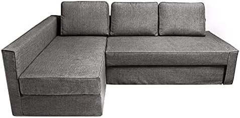 CRIUSJA Couch Covers for IKEA Friheten Sofa Bed Sleeper, Couch Cover for Sectional Couch, Sofa Covers for Living Room, Sofa Slipcovers with Cushion and Throw Pillow Covers (S-19, Left Chaise)