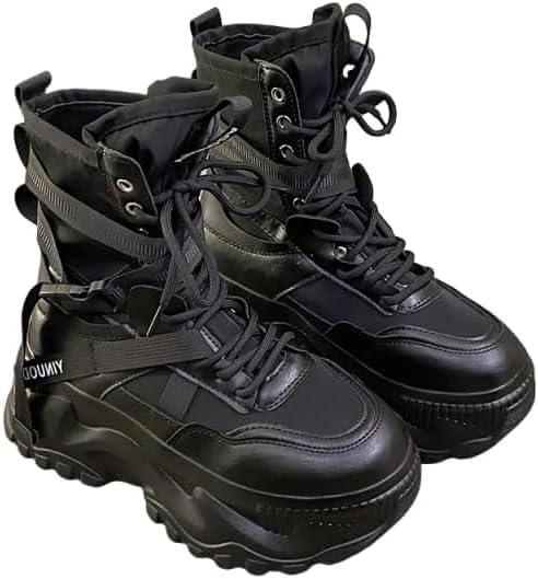 High-top Women's Shoes, Dad Shoes, Women's Autumn and Winter Popular Boots, Thick-Soled High-Heeled Short Boots