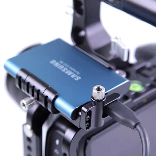 Image of Samsung SSD Holder Clamp with Cold Shoe for Samsung T5 SSD By Lanparte (Only Holder Include)