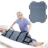 NIHAO Almohadilla de cama de posicionamiento multiusos con asas reforzadas de 48 x 40 pulgadas, sábana de transferencia de cama para pacientes, alfombrilla de elevación para giro, reposicionamiento,