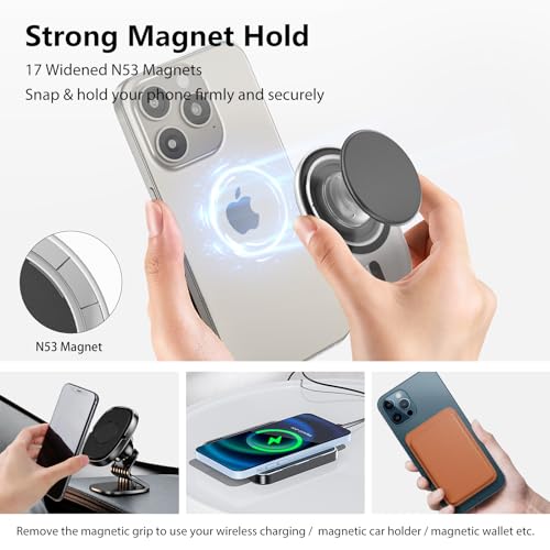 Support magnétique pour téléphone AUROX pliable vert transparent - 2