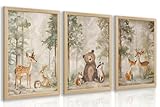 LLEEMPI Woodland Nursery Wall Decor Set of 3