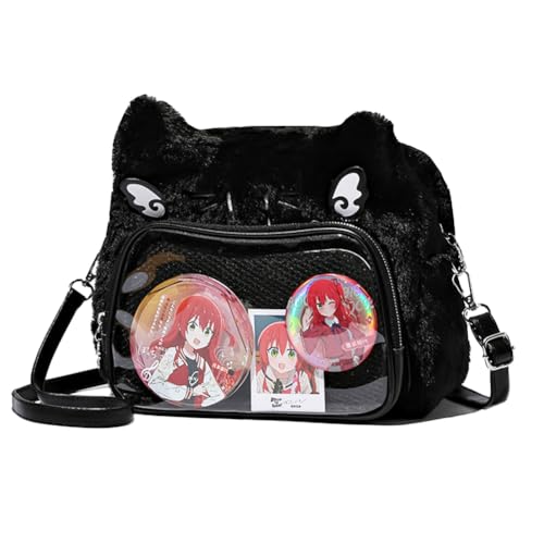 Image of Cute Cat Ita Bag Pin Display Backpack Kawaii Furry Ita Bag Crossbody Y2k Aesthetic Shoulder Purse(Pins NOT Included)