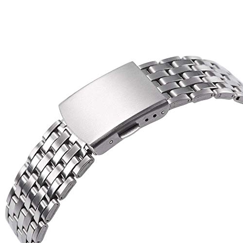 Bracelet en métal de 20 mm à maillons robustes et résistants à l'eau
