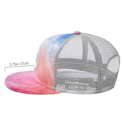 Image of BASSDASH Flat Brim Trucker Cap Adjustable Snapback Hat Mesh Back for Men Women