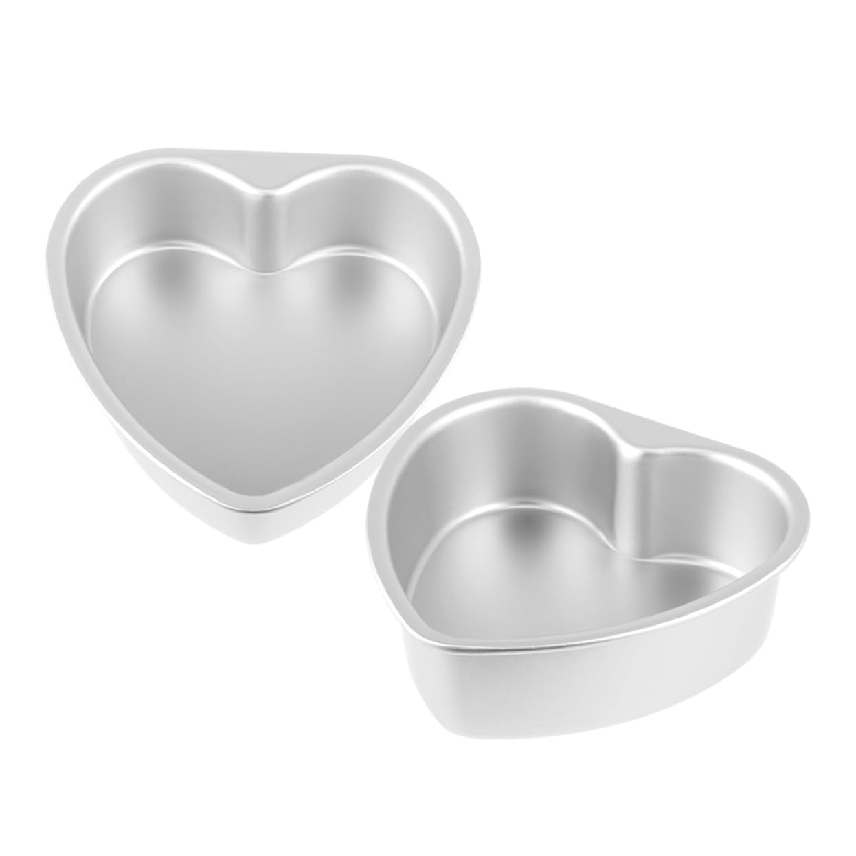 TOYANDONA Stampo a Forma di Cuore Stampo per Dolci a Forma di Cuore per Torte da Forno Teglie a Cuore Cuore per La Cottura Cuore di Tortiera Argento Lega di Alluminio