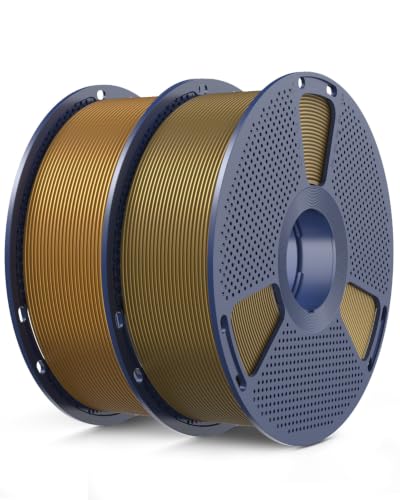 Image of SUNLU 2KG Metal PLA Filament 1.75mm, Bronze & Brass Gold | Metallic Shiny 3D Printer Filament with Actual Metal Filled, High Gloss Finish, Easy to Print, 2.2lbs Spool for FDM Printers