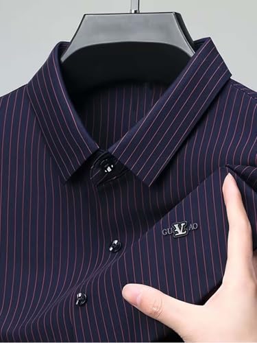 Image of Lymio Men Shirt || Striped Shirt for Man || Full Sleeve|| Premimum Casual Style (Royal)