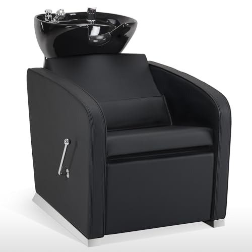 BarberPub Backwash Shampoo Station Chair for Salons