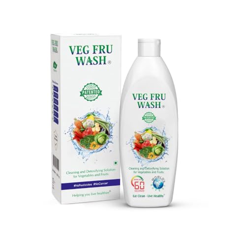 Image of Vegetable & Fruit Wash Liquid | Removes Pesticides, Bacteria & Dirt in 60 Seconds | Made with Edible Ingredients | Natural Produce Cleaner for Fruits, Salads & Vegetables | 400 ml