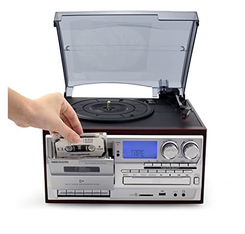Tourne-Disque Vinyle Platine Vinyle Compatible Bluetooth à 3 Vitesses Tourne-Disque LP Vintage Gramophone Phono CD & Cassette Radio FM/AM - Les Beatles, Paul McCartney, John Lennon, RIngo Starr, George Harrison Tourne-Disque Vinyle Platine Vinyle Compatible Bluetooth à 3 Vitesses Tourne-Disque LP Vintage Gramophone Phono CD & Cassette Radio FM/AM – Image 8