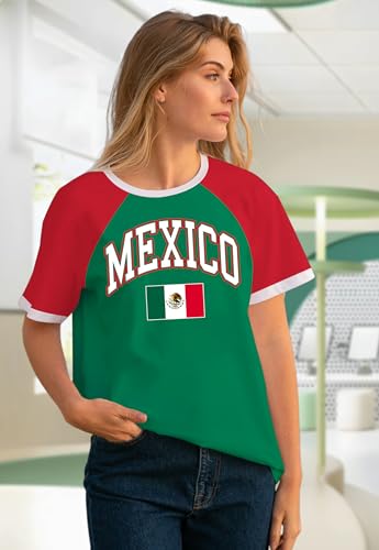Mexico Shirts for Women: Mexican Graphic Tees Mexican Tops Casual Vacation Short Sleeve T Shirts2