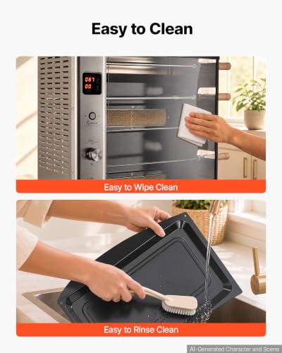 Image of VEVOR Countertop Vertical Oven Brazilian Flame 5 Auto Rotating Skewers | for Steak, Fish, Lamb Leg, Outdoor Gas Heating Rotisserie Shawarma Machine, Meat Kebab Grill, with Curved Glass Door