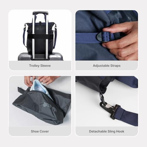 Image of CULT 35L Laptop Backpack, Water-Repellent Travel & Office Bag with Trolley Sleeve, 3-Way Carry System, Organiser Compartments with Shoe Bag - Unisex