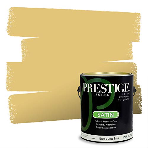 Prestige Paints Interior Paint and Primer In One, 1-Gallon, Satin, Comparable Match of Benjamin Moore* Marblehead Gold*