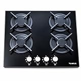 Piano cottura 4 fuochi vetro nero larel model 848g