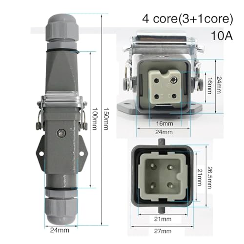 Prise aviation 250v-005-4 mâle femelle connecteur robuste 5 broches 5core - 3