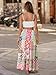Trendy Queen Vacation Outfits Long Skirts for Women Boho Maxi Skirt Elastic High Waist Dress with Pockets Fashion ColorBlockPlaidPrint M