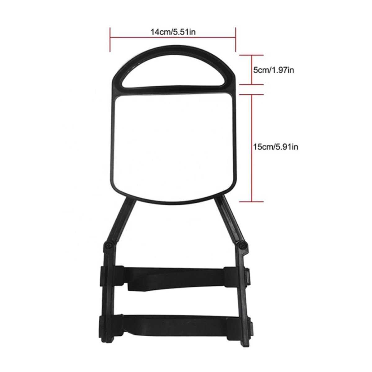 Extensión de Espejo de Remolque Ajustable Negro para Camión y Remolque de Coche Correas de Goma para Reducir Vibraciones y Mejorar Visibilidad