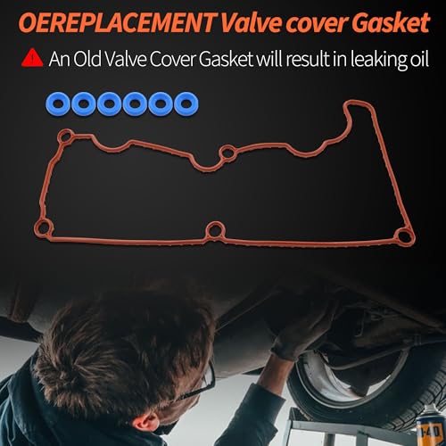 Image of HiSport Valve Cover Gasket Set VS50529R VS50323 4691206 | Compatible with Ford Ranger Explorer Explorer Sport Trac Mercury Mountaineer Land Rover LR3 2000-2011 4.0L