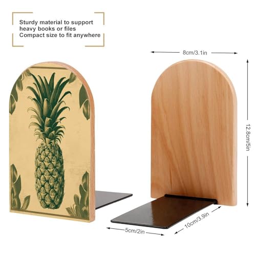 Sujetalibros de piña de bienvenida de madera bonito y resistente 3