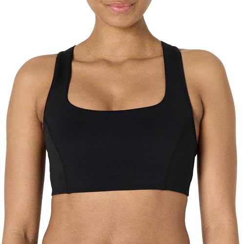 Amazon Essentials Women's Active FormFlex Buttery Soft Light Support Square Neck Racerback Sports Bra