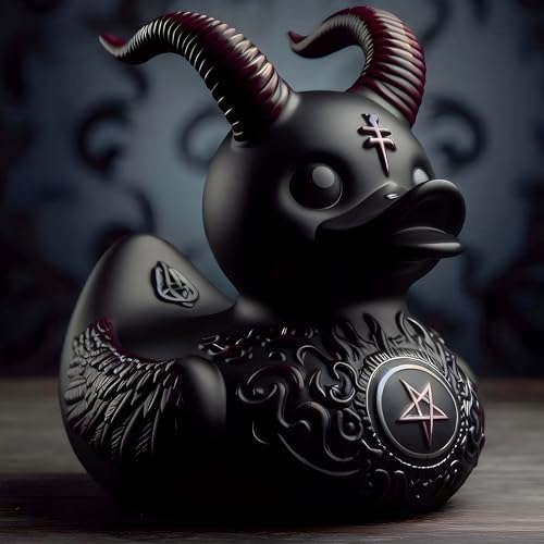 Figura Decorativa Pato Satánico de Resina Gótica miniatura 1