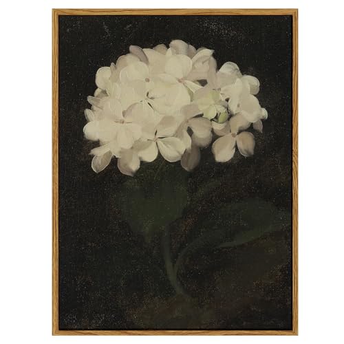 InSimSea Framed Wall Art for Living Room White Hydrangea