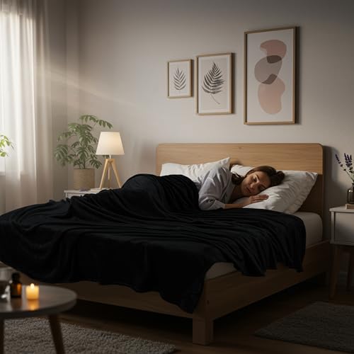 Miniatura 6 de Utopia Bedding Manta Polar, Manta Ligera Para La Cama, El Sofá O El Sillón, Adecuada Para Todas Las Estaciones 228x228 Cm, Negro