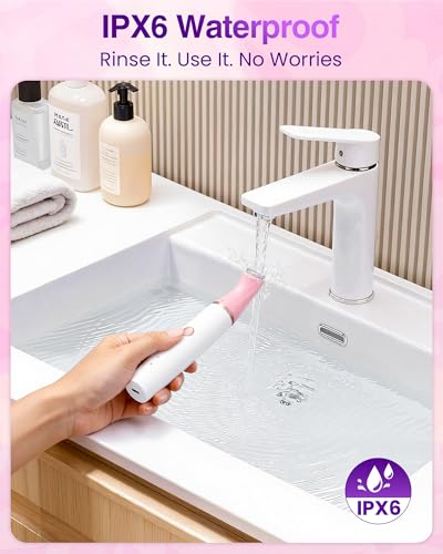 Rasuradora Mujer Zona Intima Rasuradora Facial Mujer: Todo en Uno Afeitadora Mujer para Zona Intima, Facial, Cejas, Resistente Agua, 4 Cabezales y 2 Peines Precisión, Recargable USB-C con Bolsa - imagen 7