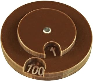 LITKO Circle Combat Dials | Wound Tracker | Health Counter | Command Points | Brown | 0-100