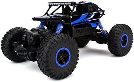The Flyers Bay Plastic Rock Crawler 1:18 Scale 4Wd Rally Car - The Mean Machine, Blue
