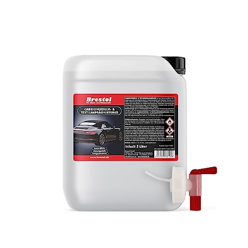 Imperméabilisant pour cabriolet Brestol 5 l stopper l'humidité des capotes textiles
