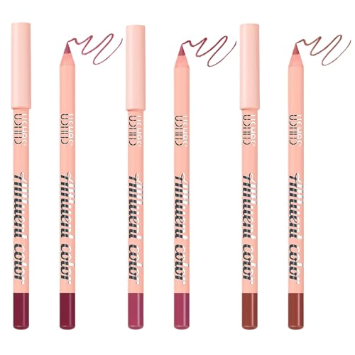 Image of Red Toned,QIANSSE Deep Berry Purple Toned Dark Berry Warm Toned Brown Coffee Lip Liners 3 Pack Lip Liner Pencil Set Highly Pigmented Waterproof Long Lasting Vegan