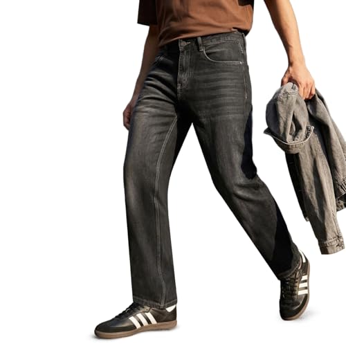 Image of Urbano Fashion Men's Relaxed Fit Washed Denim Jeans Non-Stretchable