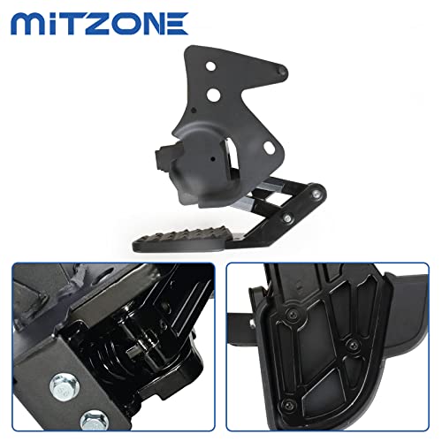 Mitzone Rear Bed Step For Ram 1500 2019 2020 2021 2022 Dual Exhaust Vehicles Folding Truck Step Retractable Bumper Tailgate Step Replace 82215289Ah #TOP6