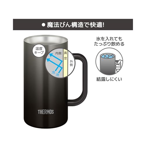 サーモス 真空断熱ジョッキ JDK-721C BK