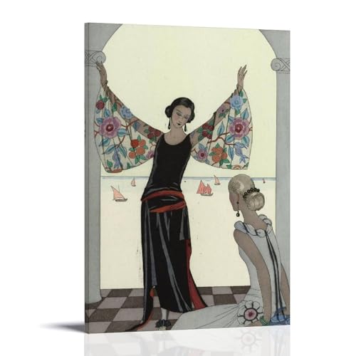 Art mural Art Déco George Barbier pour un salon chic et une décoration de chambre élégante