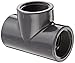 Spears 805 Series PVC Pipe Fitting, Tee, Schedule 80, 1-1/2" NPT Female